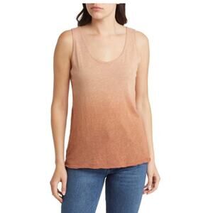 Treasure & Bond Nordstrom Ombre Knit Tank Top Beige Tuscany Rust Orange Size M